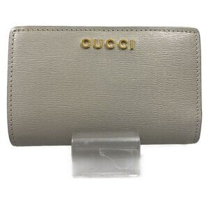 Gucci Bifold Wallet Script Zip Around Wallet Light Gray